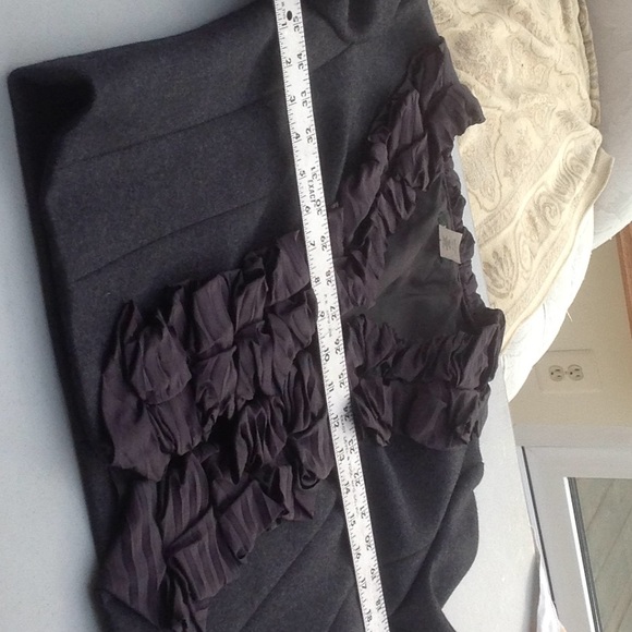 J Crew Charcoal Silk Ruffled Blazer - Picture 6 of 8